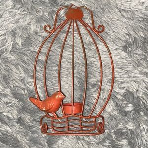 Distressed birdcage tea light holder